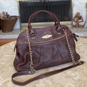Elliott Lucca Leather Satchel Shoulder Cross Body Bag